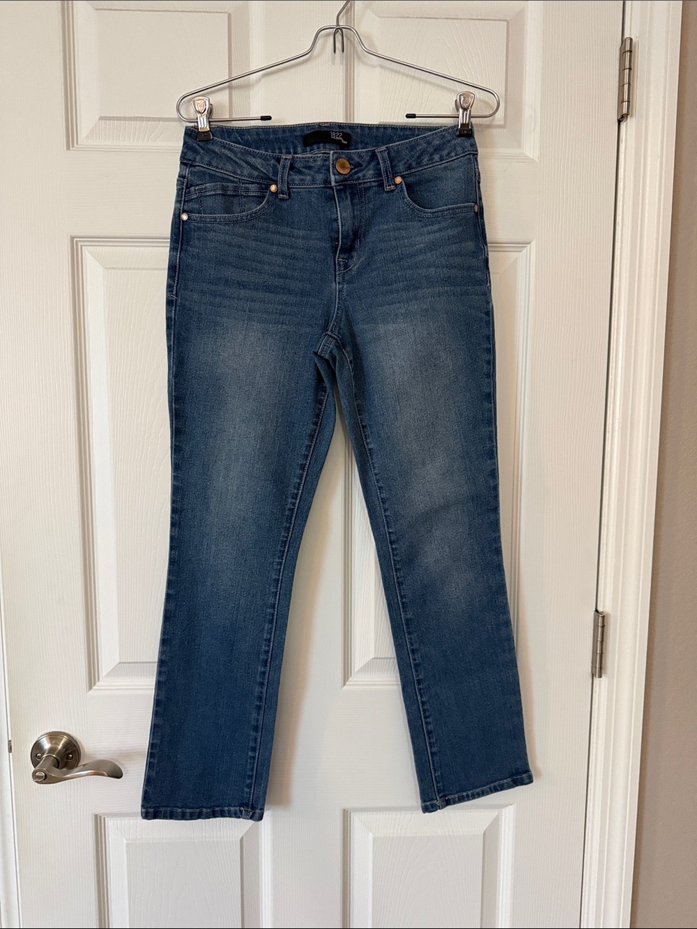 1822 Denim Women's Straight Leg Dark Blue Jeans